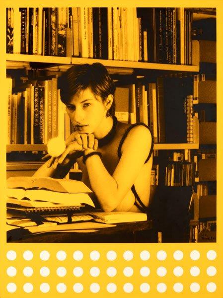 Rosemarie Trockel, "Bibliothek Babylon Yellow".