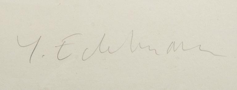 Yrjö Edelmann, a signed colour lithograph, 39/150.
