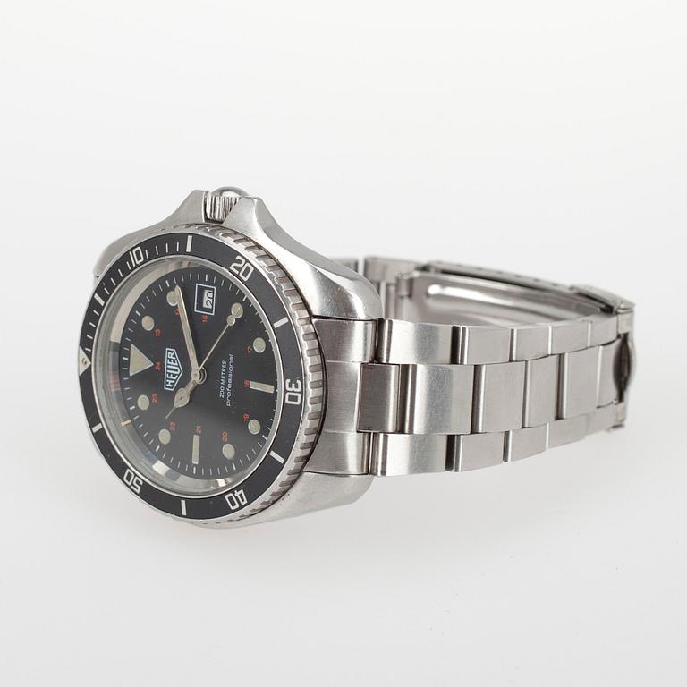 ARMBANDSUR, herr. Heuer 844 Monnin automatisk 200m professional 1979/80. Stål.