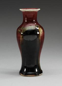 A 'sang de boef' glazed vase, Qing dynasty, presumably Qianlong (1736-95).