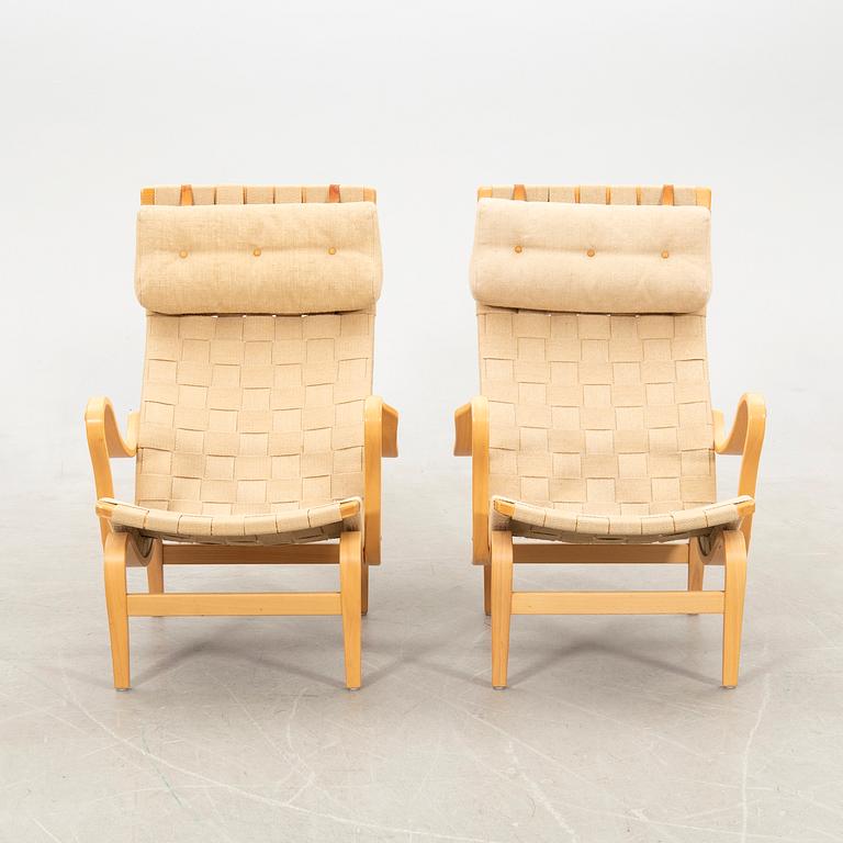 Bruno Mathsson, armchairs 1 pair, "Pernilla", for DUX late 20th century/early 21st century.