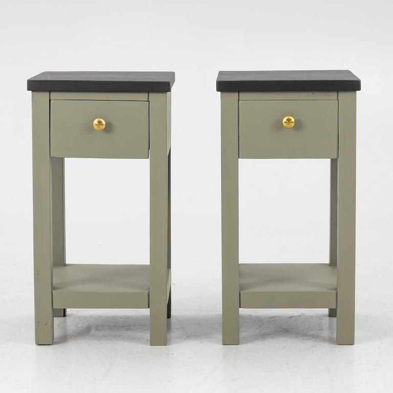 A pair of bedside tables, 20th century.