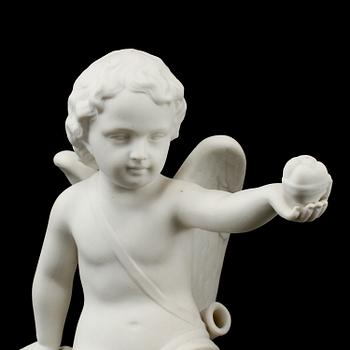 FIGURINER, 2 st, parian, Gustafsberg, 1900-talets första del.
