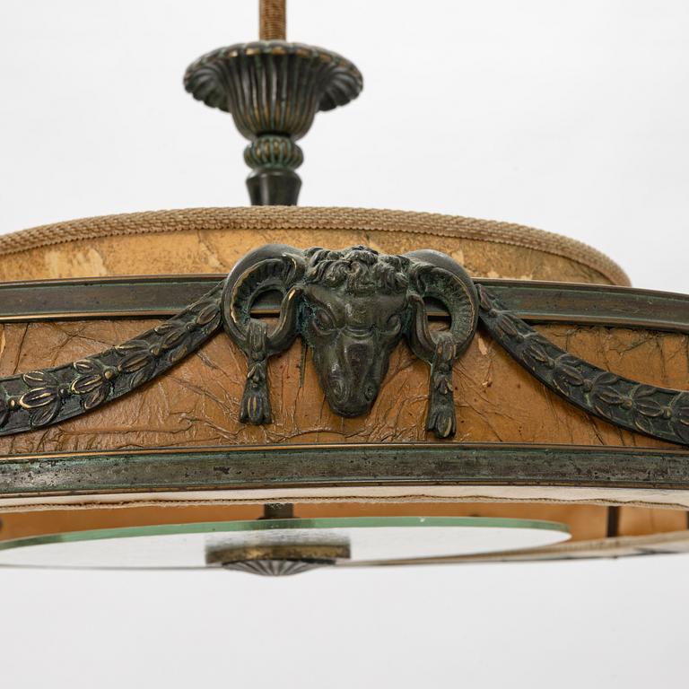 An Art Deco ceiling lamp, 1920/30s.
