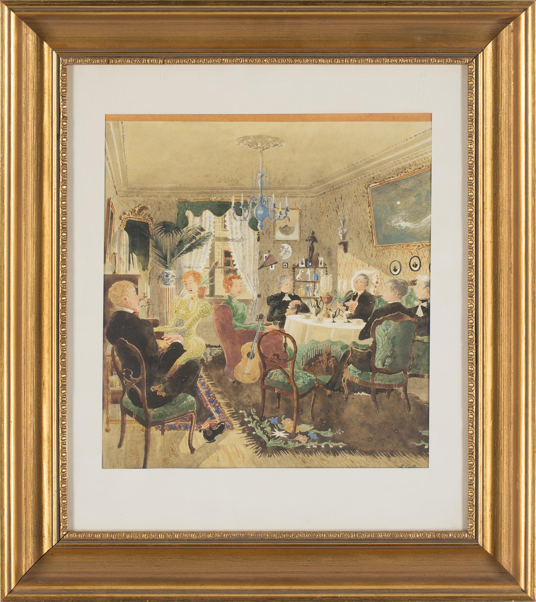 RUDOLF CARLBORG, 2 watercolor on paper, signed.