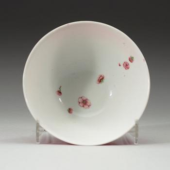 A "hot pink" bowl, Qing dynasty, with Yongzheng six- character mark and of the period (1723-35).