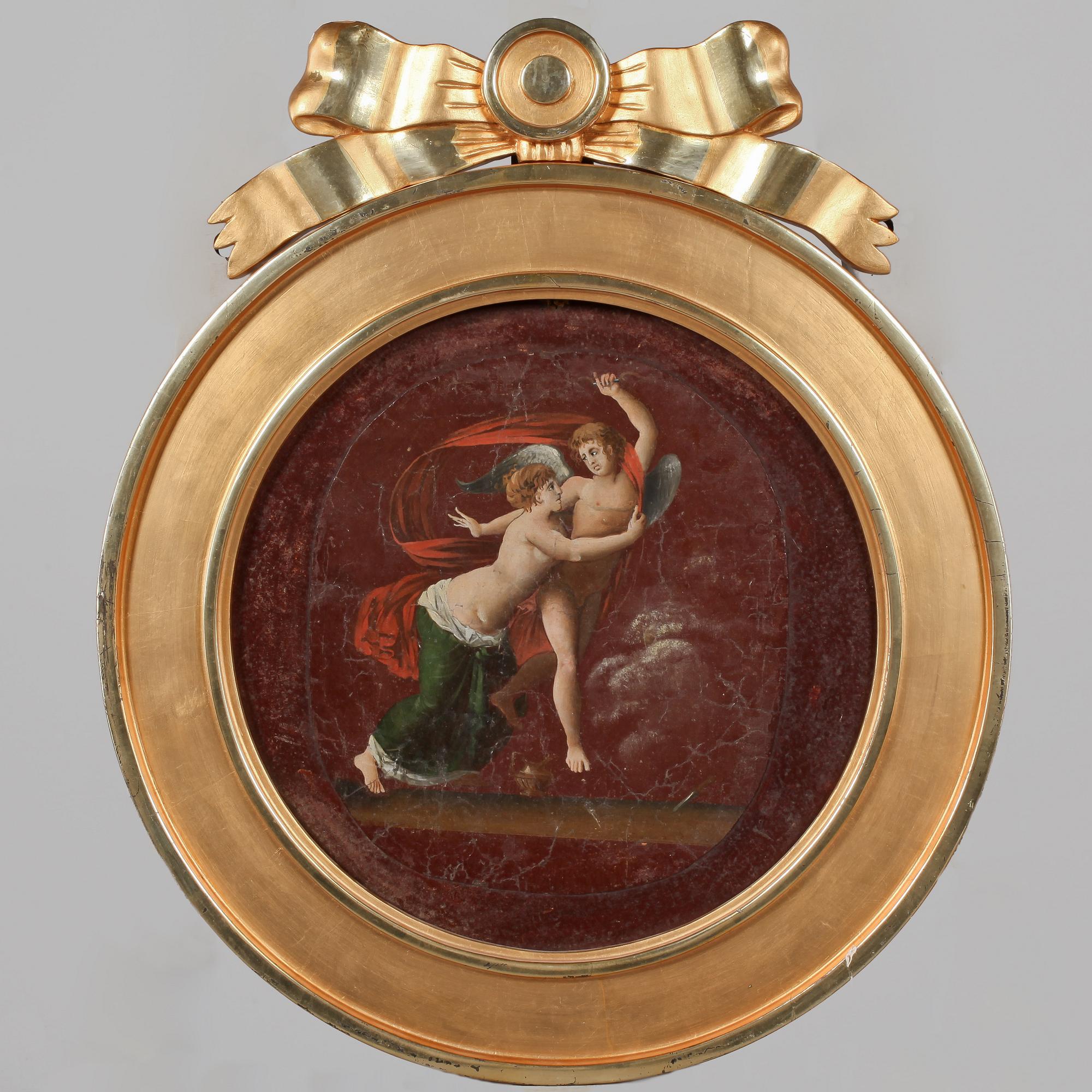 OKÄND KONSTNÄR, olja på duk, omkring år 1800.