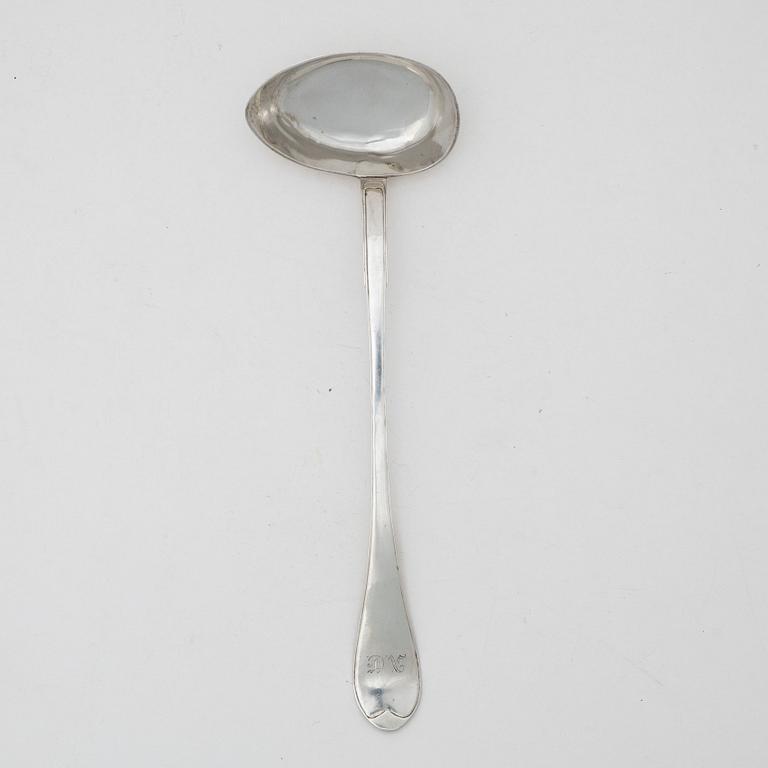 Gustaviansk, Johan Petter Tengman, soppslev, silver, Stockholm 1804.