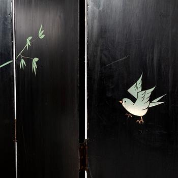 A Japanese 20th century folding screen.