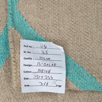 A CARPET, flat weave, ca 244 x 151 cm.