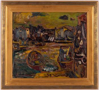 Eric Hallström, Fishing Village.