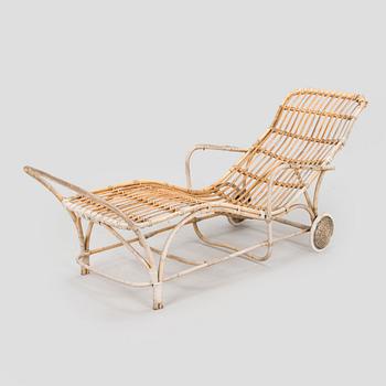 Aino Aalto, trädgårdsstol / solstol, modell 374, återförsäljare Artek, 1957.