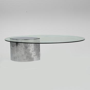 A GLASS TOP COFFEE TABLE "LUNARIO" CINI BOERI.