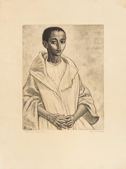 Eduard Wiiralt, etching, signed Eduard Wiiralt and dated neuinöel 1938.