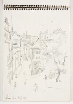 Lotte Laserstein, 4 skissböcker med blyertsteckningar.