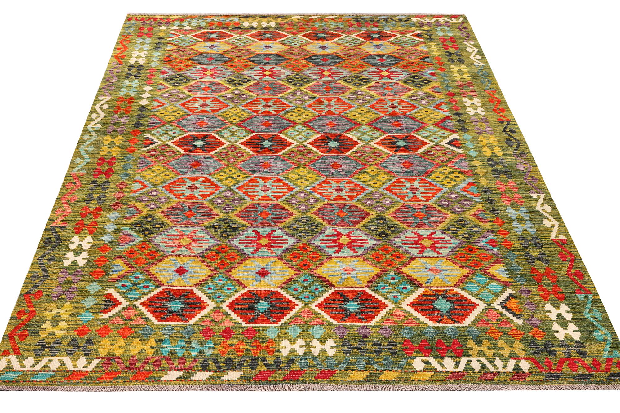 Matta, Afghansk kelim, ca 302 x 215 cm.