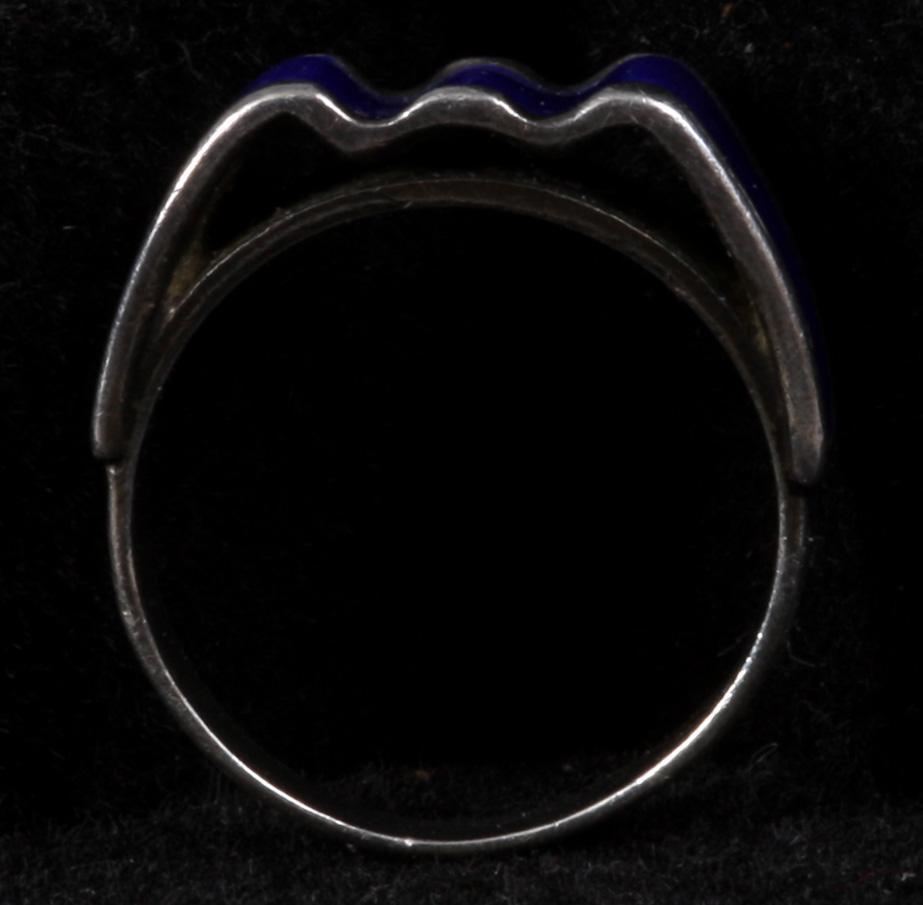 RING, sterlingsilver samt emalj, J Tostrup, Norge.