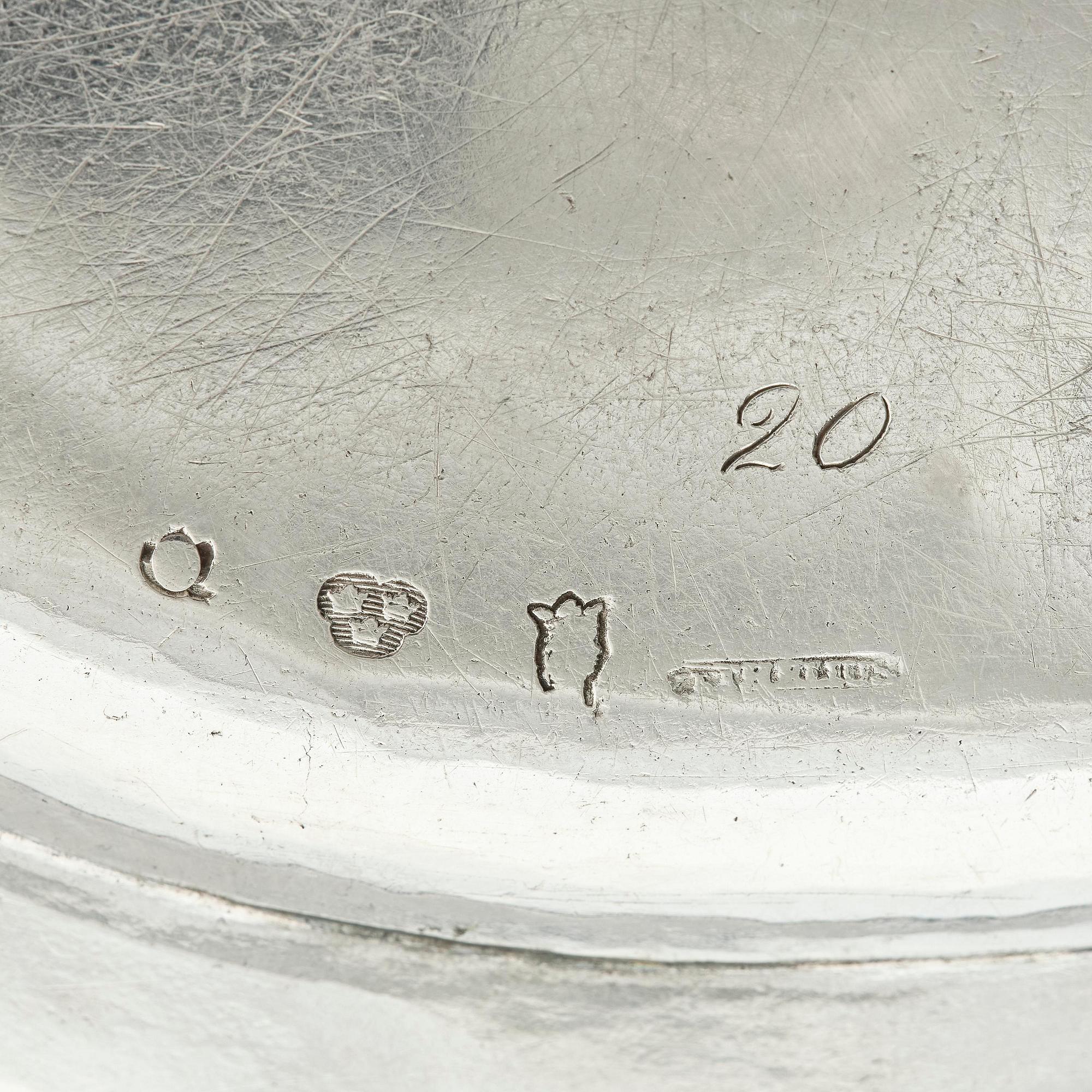 A pair of Swedish 18th century silver sugar bowls, marks of Henrik Wittkopf the younger and Pehr Zethelius, Stockholm.