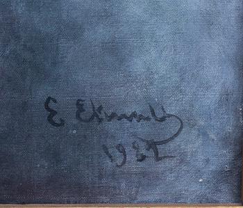 EMMA EKWALL, olja på duk. Signerad och daterad 1922.