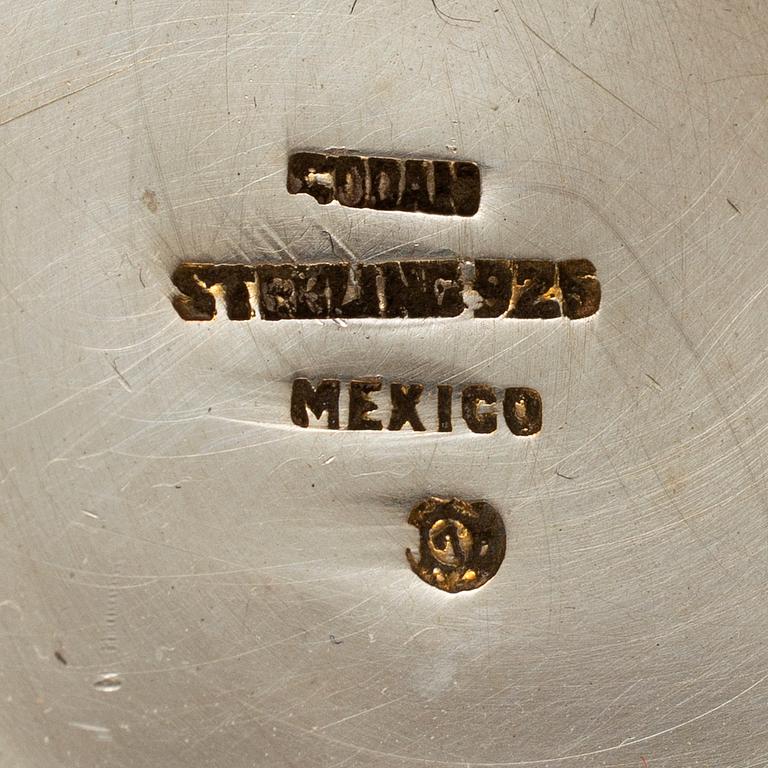 CODAN, bägare, 8 st, sterlingsilver. Mexiko, 1900-talets mitt.