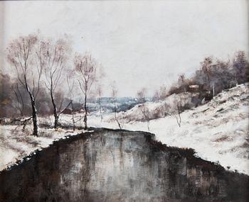 Helge Dahlman, 'Pikkalanjoki, Sjundby' (The Pickala River, Sjundby).