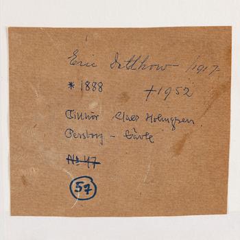 ERIC DETTHOW, etsning, signerad med blyerts och daterad -17.