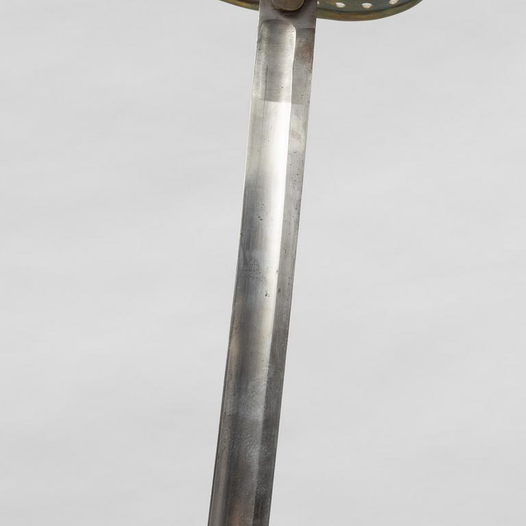 Sabre, Swedish, for the cavalry 1867-93 with scabbard.