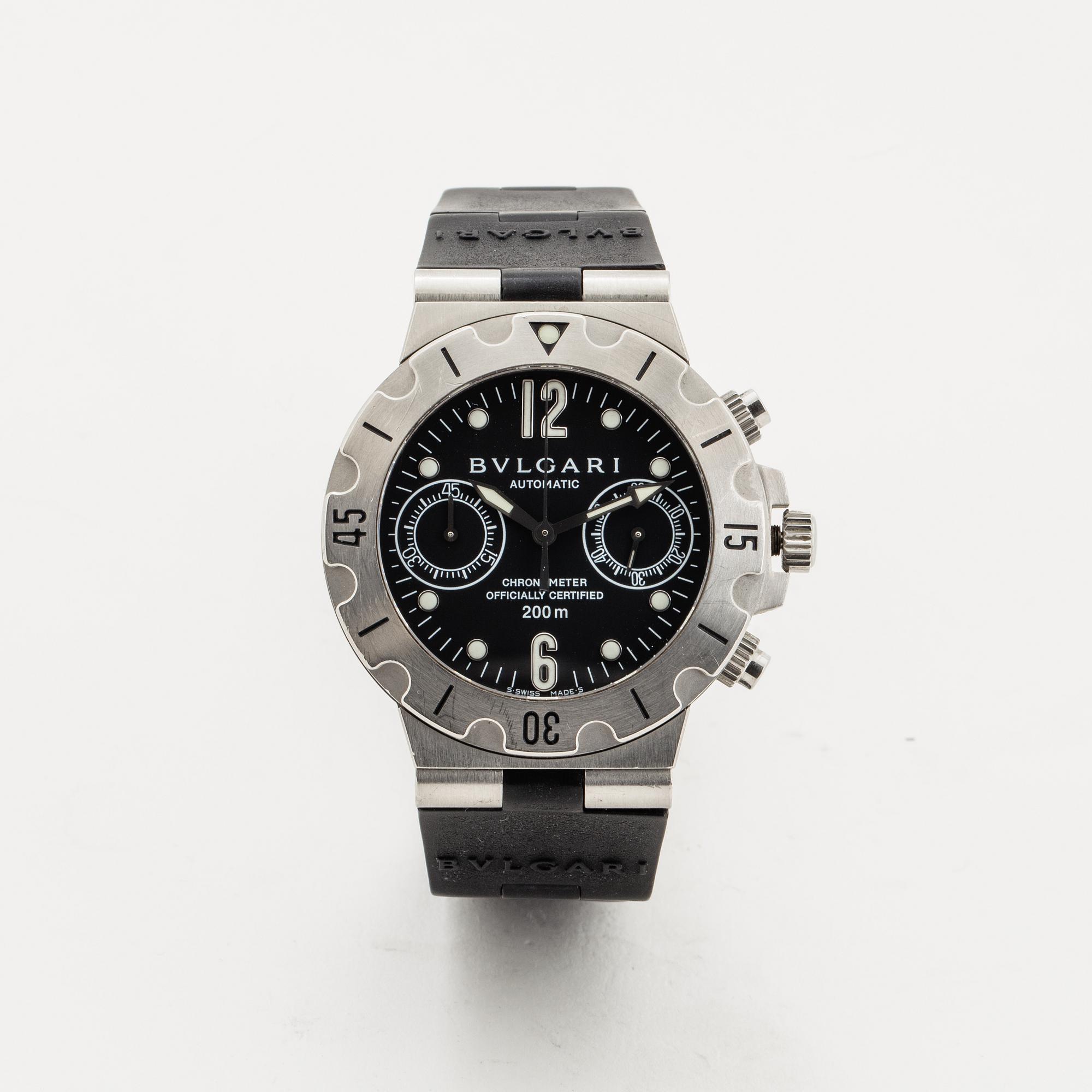 Bvlgari, Scuba Diagono Chronograph, wristwatch, 38 mm.