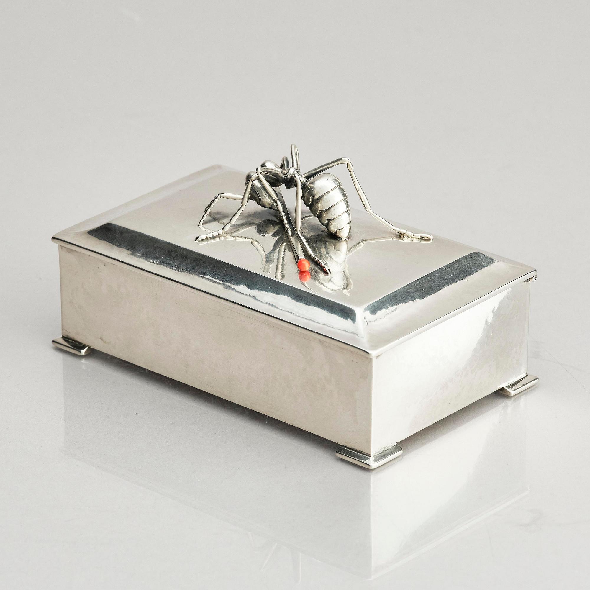 Kay Bojesen, a silver matchbox case, Copenhagen.