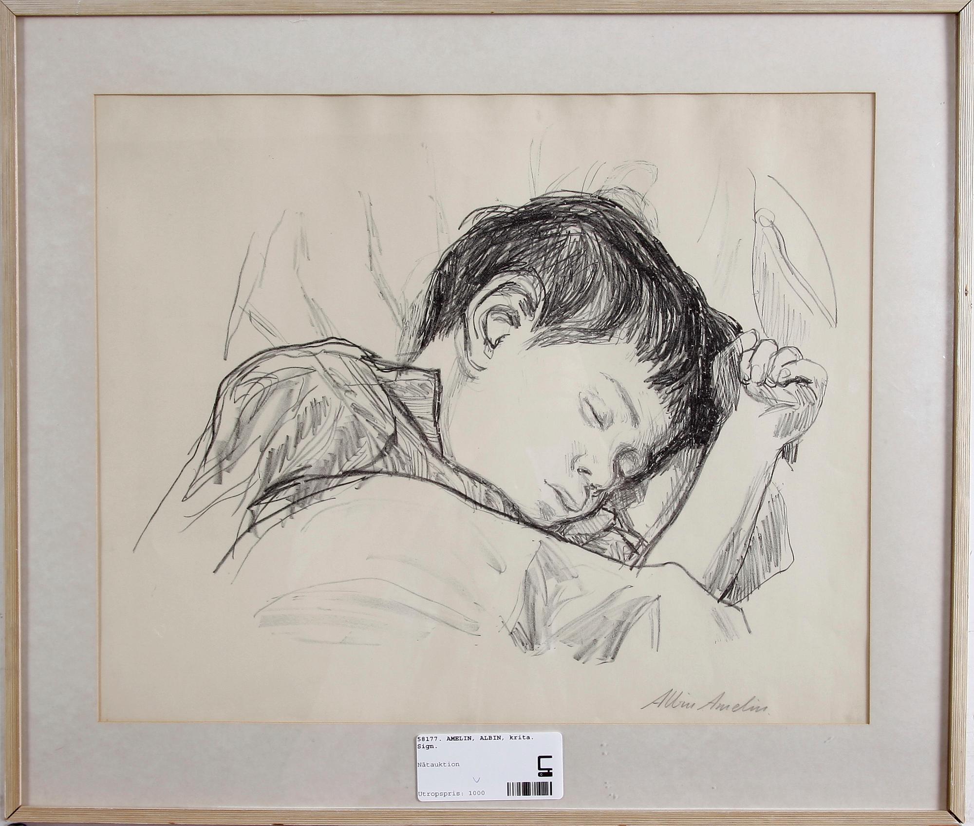 AMELIN, ALBIN, litografi. Sign.