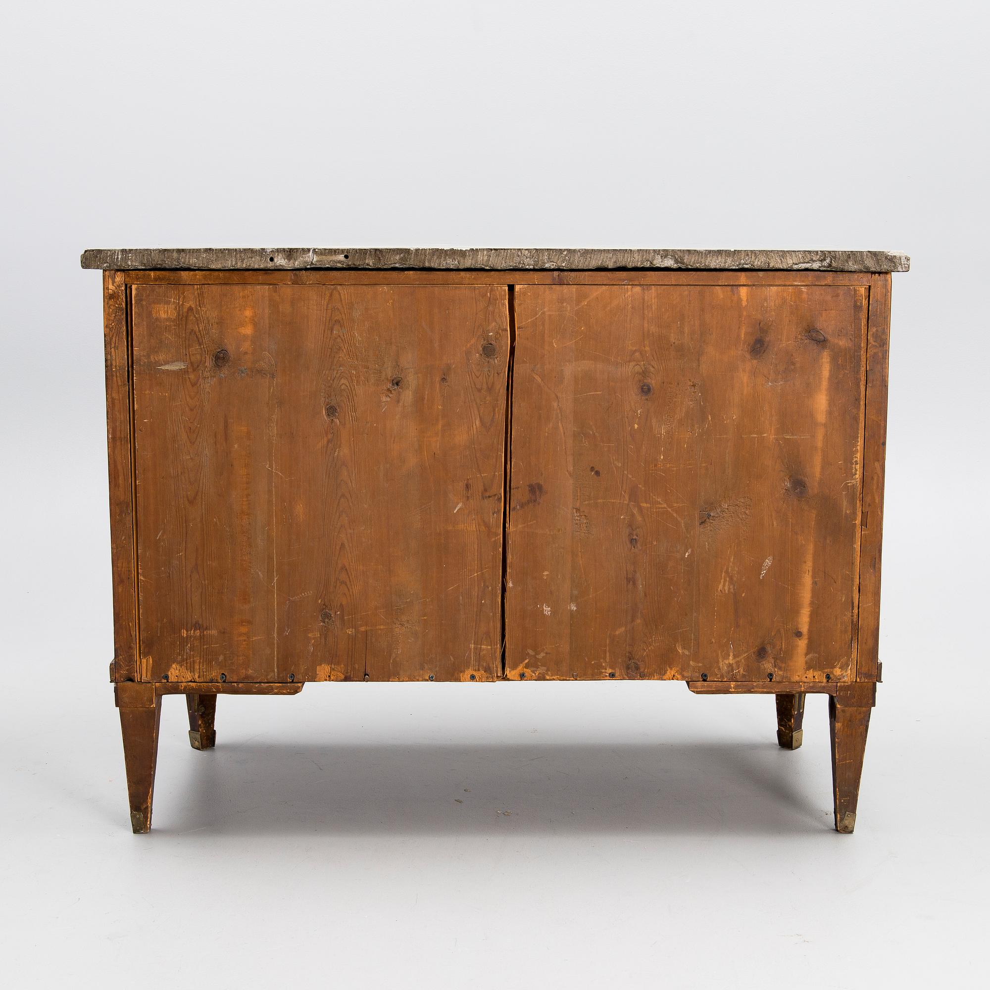 A GUSTAVIAN CHEST OF DRAWERS, late 18th century, Manufactured by Anders Lundelius.