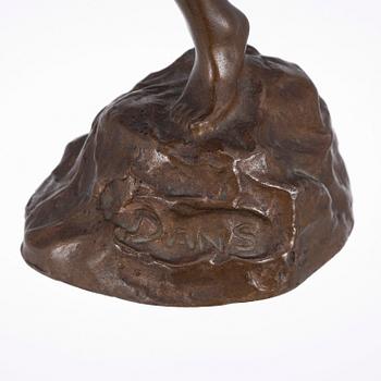 OKÄND KONSTNÄR, skulptur, brons, signerad F Ekstrand, Herman Bergman Fud.