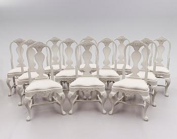 STOLAR, 12 st, barockstil, 1900-talets mitt.