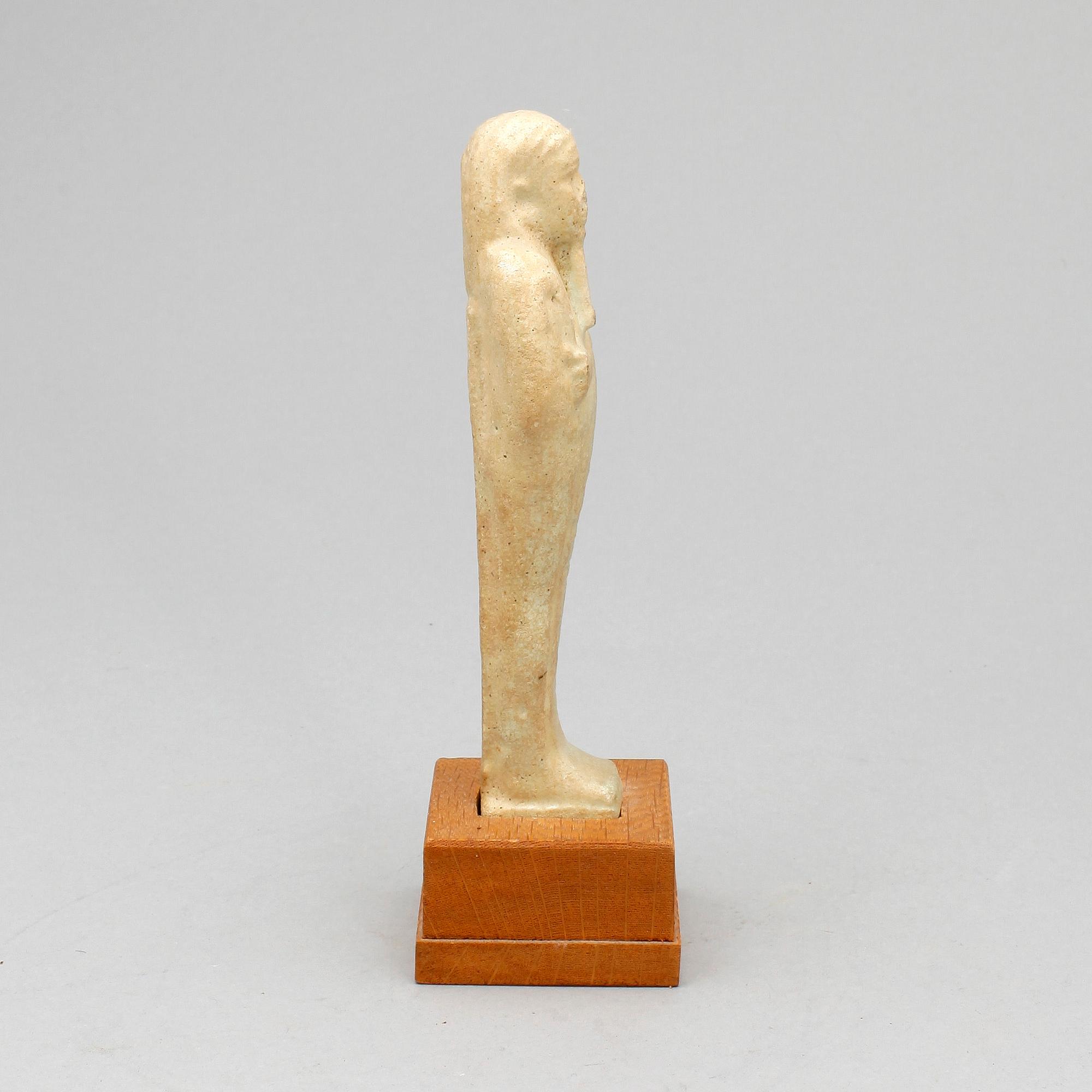 USHEBTI, fajans, Egypten, troligen Sentid 664-331 f Kr.