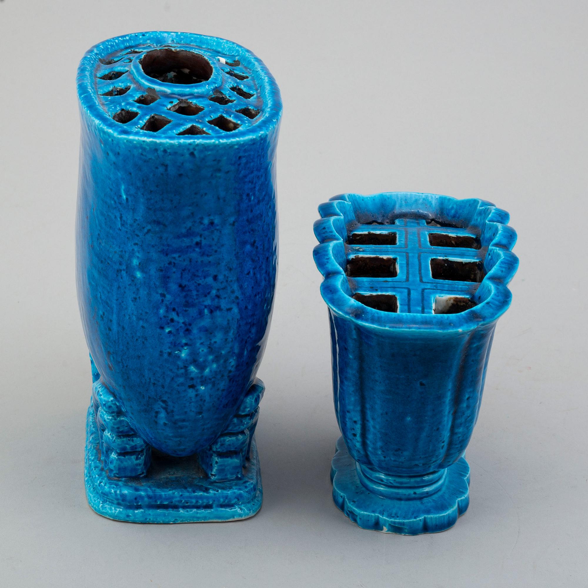 Two mid 20th century stoneware vases by Gunnar Nylund, Rörstrand.