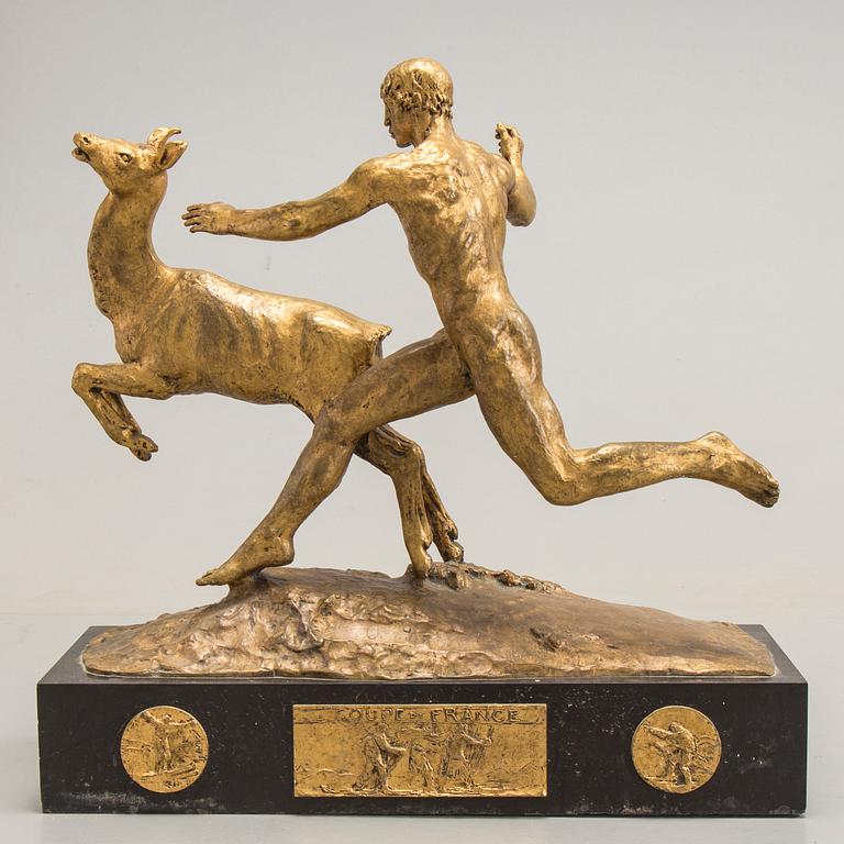 A Paul Landowski bronze sculpture signed Landowski and dated 1922.