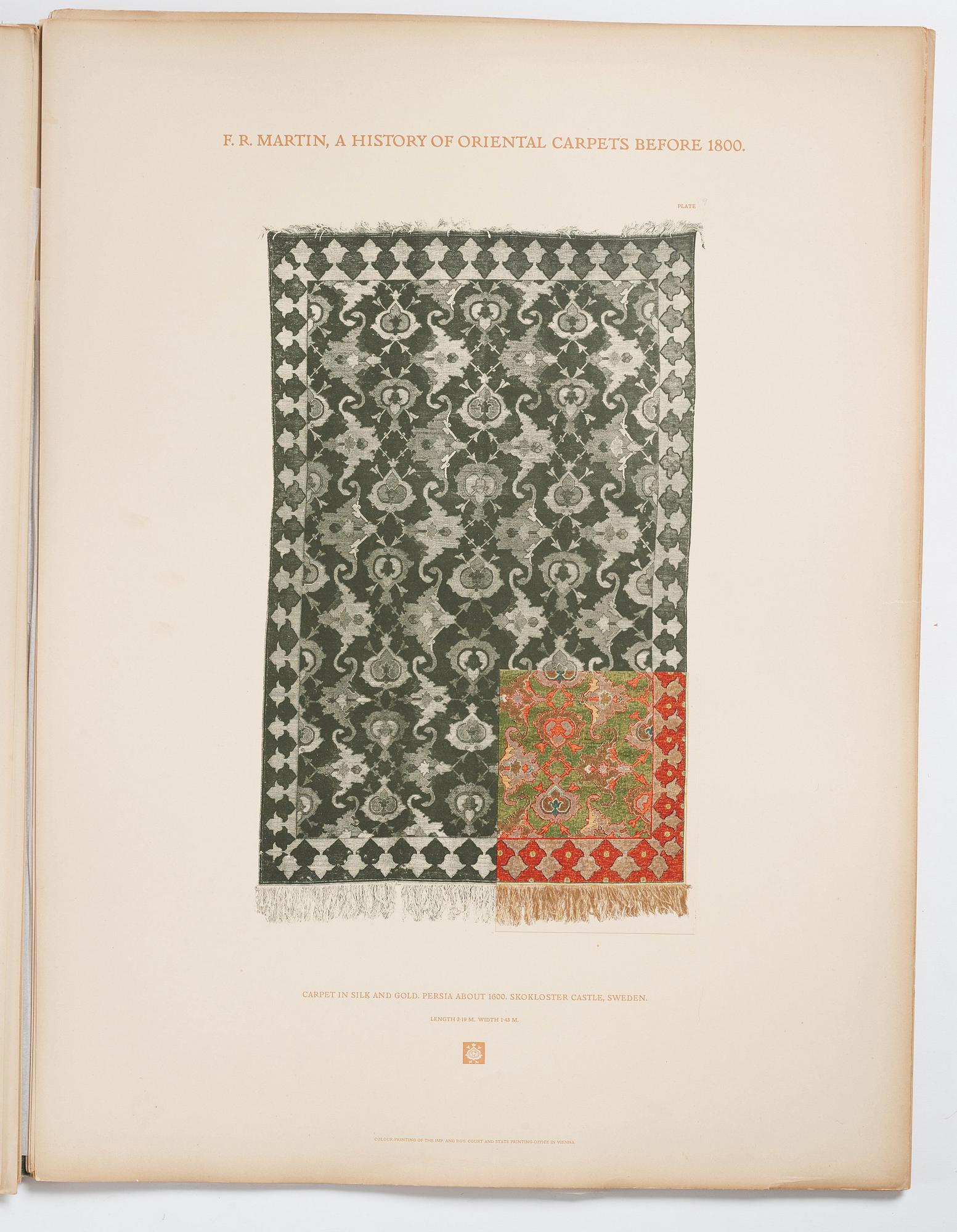 Fredrik Robert Martin: 'A History of Oriental Carpets before 1800,' Vienna, 1906.