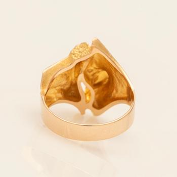Björn Weckström, ring, "Geisir", 14K gold, Lapponia, Finland.
