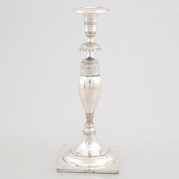 Ljusstake, silver, Berlin 1820-1850.