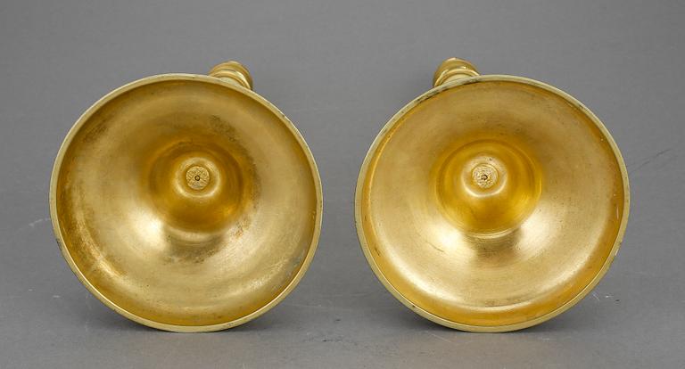 LJUSSTAKAR, ett par, empirestil, 1800-talets andra hälft.