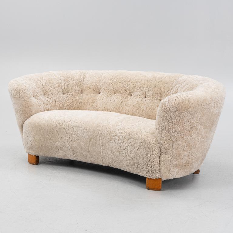 Slagelse Møbelvaerk, a model '155' sofa, Denmark, 1930's.