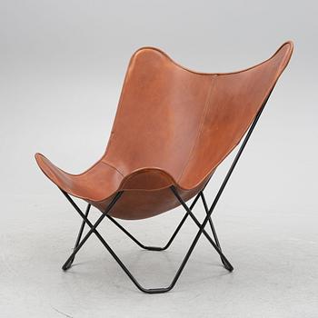 Armchair, so-called "Bat Chair", Målerås Läder, Sweden, contemporary production.