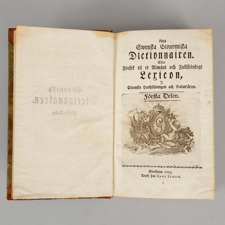 Economiska dictionnairen, 1779-1806.