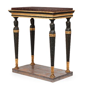 15. A late Gustavian console table, early 19th century.