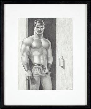 Tom of Finland (Touko Laaksonen) · TOM OF FINLAND, blyerts på papper, signerad och daterad -84.