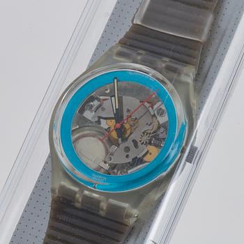 Swatch, Disque Bleu, wristwatch, 34 mm.