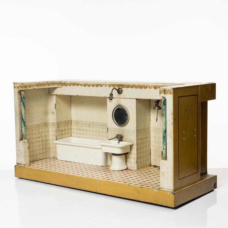 Märklin, Bathroom interiors 2 pcs. Early 20th century.