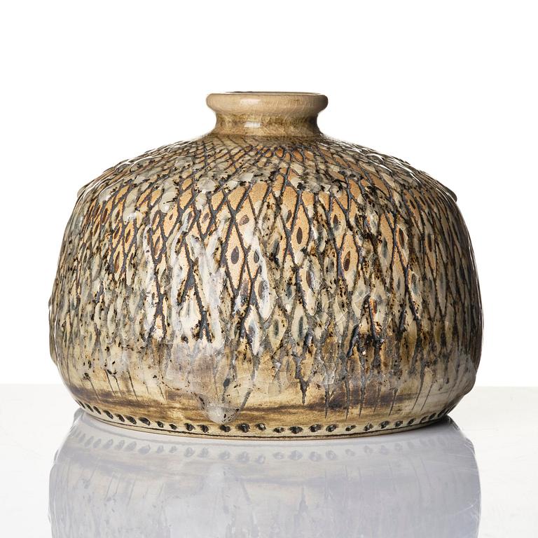 Anders Bruno Liljefors, a stoneware vase, Gustavsberg Studio 1952.