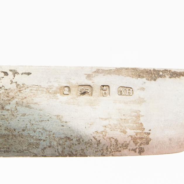 Aaron Hatfield & Sons bestick 12 st Silver och ben Sheffield 1823.
