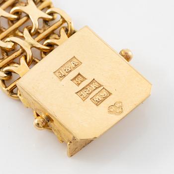 Armband, 18K guld, x-länk.